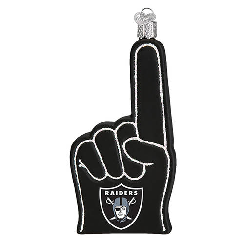 NFL Ornaments Oakland Raiders Foam Finger - Boxed