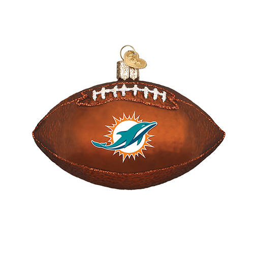 NFL Ornaments Miami Dolphins Football - Boxed