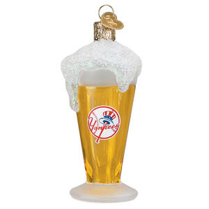 MLB Ornaments Glass Of Beer-New York Yankees - Boxed
