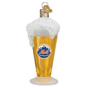 MLB Ornaments Glass Of Beer-New York Mets - Boxed