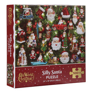 Ornament Jigsaw Puzzles Silly Santa 500 Pc Puzzle - Boxed