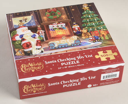 Ornament Jigsaw Puzzles Santa Checking His List Puzzle - Boxed