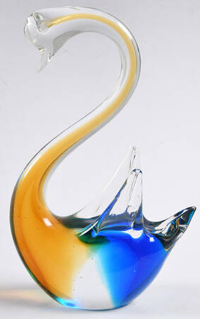 Art Glass Figurines Swan - No Box