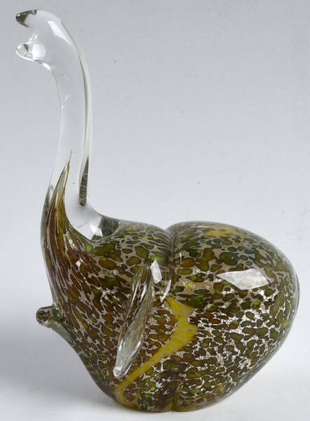 Art Glass Figurines Elephant-Brown - No Box