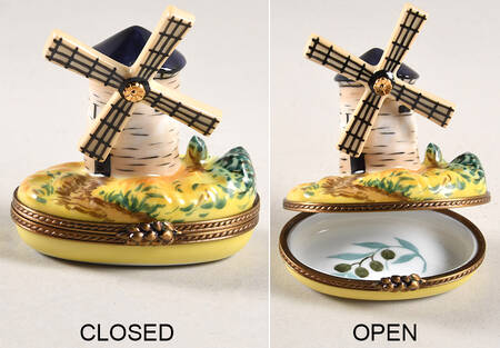 Marquise de Pompadour Limoges Boxes Spanish Windmill - With Box