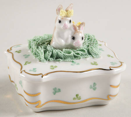 Irish Dresden Giftware Nesting Bunnies Box - Boxed