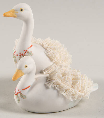 Irish Dresden Animals with Lace Geese  - No Box
