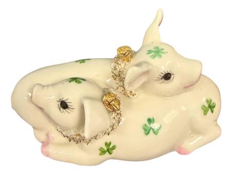 Irish Dresden Animals with Lace Piggies - No Box