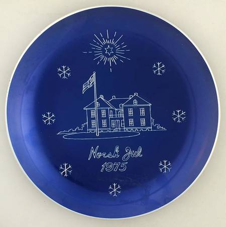 Christmas Plate Norwegian Constitution-Blue - No Box