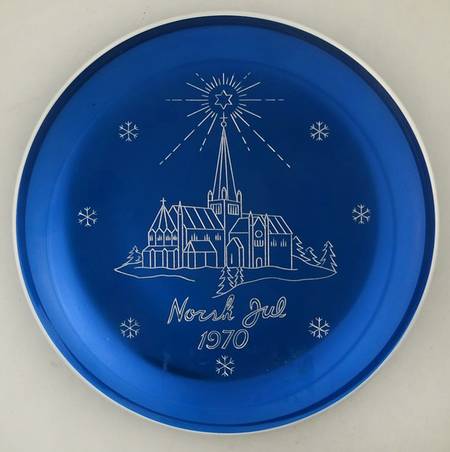 Christmas Plate Indaros Cathedral-Blue - No Box