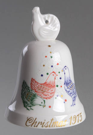 Christmas Bell 3 French Hens - No Box