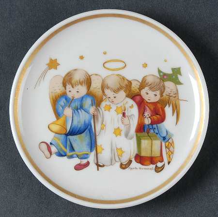Berta Hummel Museum Miniature Plate Heavenly Trio - Boxed
