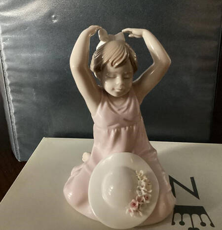 Nadal Porcelain Figurines Tying My Bow - Boxed