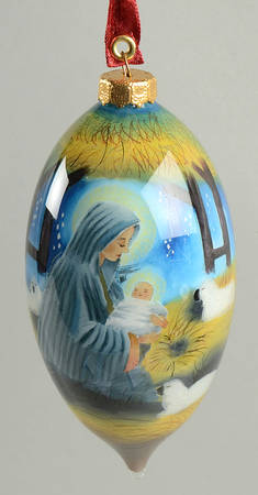 Ne'Qwa Christmas Ornament Madonna  With Baby Jesus - No Box