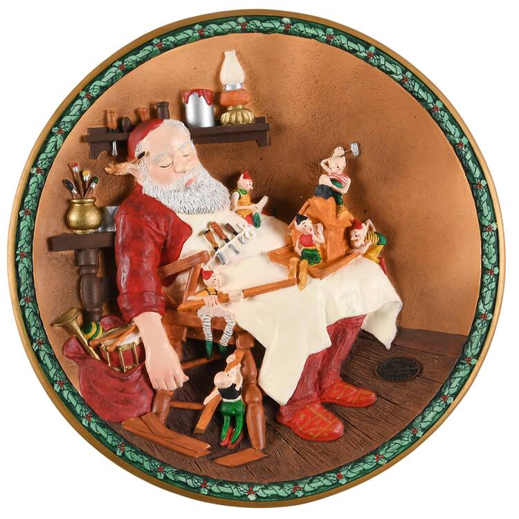 Rockwells Christmas Legacy While Santa Slumbers - No Box