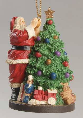 Celebration of Santa Santa Decorates The Tree - No Box