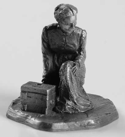 Historical Pewter Figurine Clara Barton - No Box
