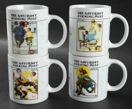 Saturday Evening Post Mugs Set Of 4-Boxed - Boxed