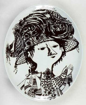 Bjorn Wiinblad Giftware Wall Plate - Gwendolen Fairfax - No Box