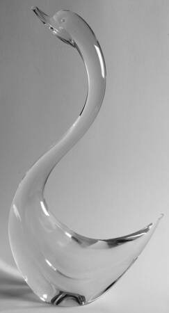 Oggetti Figurines By Elio Raffaeli Swan Clear Head Up - No Box