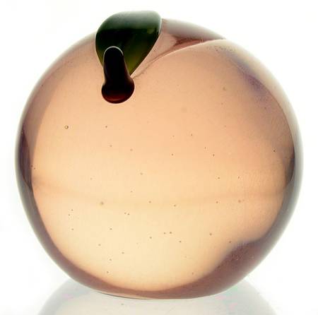 Orient & Flume Paperweight Peach-Clear - No Box
