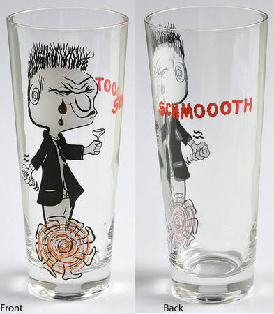 Kitsch Funny Cartoon Glass Schmoooth-12oz - No Box
