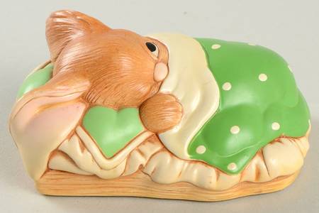 PenDelfin Figurine Peeps-Green Blanket/White Dots - No Box