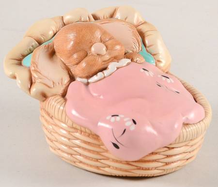 PenDelfin Figurine Parsley-Icing Pink (Flowers) / Turquoise - No Box