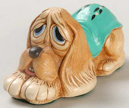 PenDelfin Figurine Pooch-Turquoise Blanket - No Box