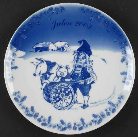 Christmas Plate Hiding The Pig - No Box