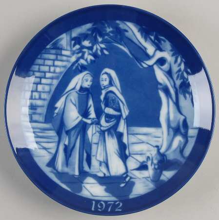 Porcelana Granada Christmas Plate Mary & Elizabeth - Boxed