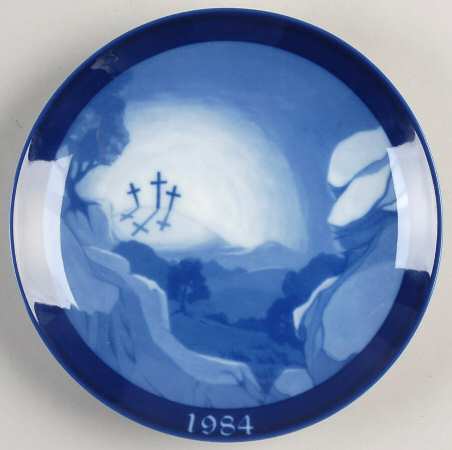 Porcelana Granada Christmas Plate Hill Of Golgotha - No Box