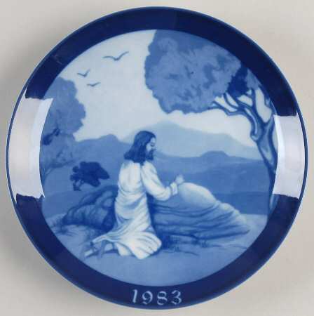 Porcelana Granada Christmas Plate Garden Of Gethsemane - No Box