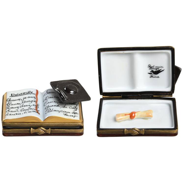 PEINT MAIN LIMOGES BOX Graduation Gift - Nb900, No Box
