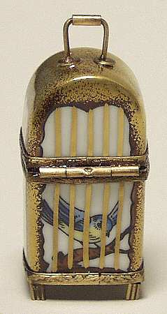 PEINT MAIN LIMOGES BOX Bird Cage - No Box