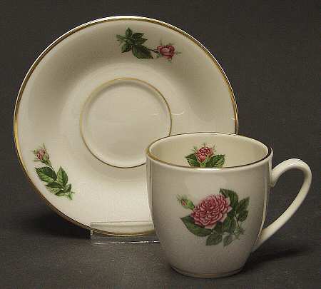 The American Rose Society-Cup & Saucer Red Flush - No Box