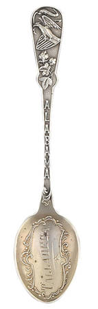 Paye & Baker Souvenir Spoons Alabama-Talladega-Great Seal Of 1868 - No Box
