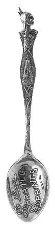 Paye & Baker Souvenir Spoons Saratoga Springs-Indian Handle  - No Box