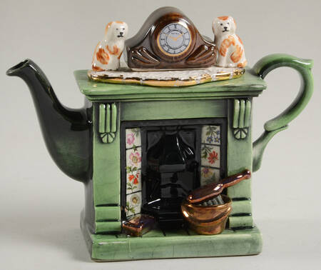 Cardew Designs Tea Pot Victorian Fireplace - Boxed
