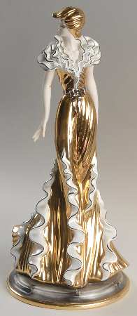 Classics Supermodels Model W/  Gold Lace Dress - Boxed