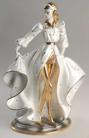Classics Supermodels Model W/ Gold Polka Dots Dress - No Box