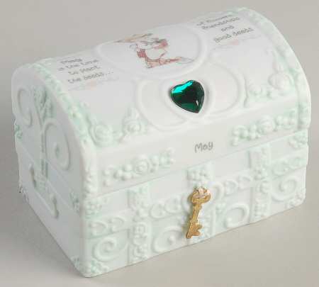 Precious Moments Hope Chest with Birthstone May-Emerald - Boxed