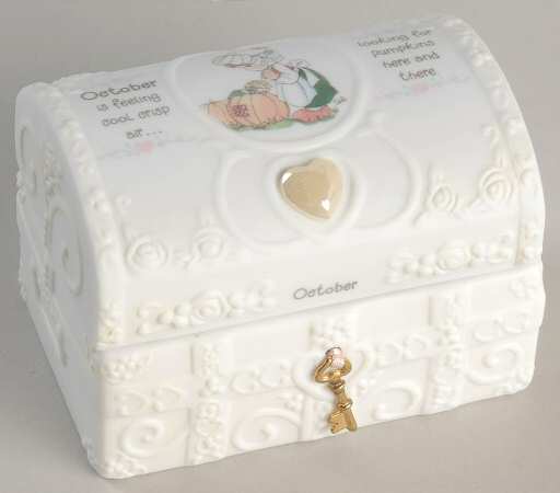 Precious Moments Hope Chest with Birthstone October - No Box