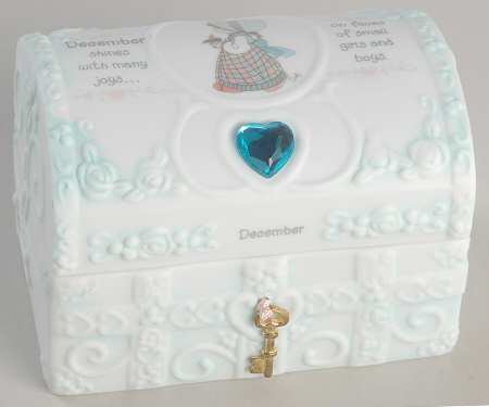 Precious Moments Hope Chest with Birthstone December - Boxed