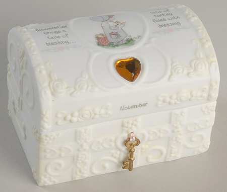 Precious Moments Hope Chest with Birthstone November-Topaz - No Box