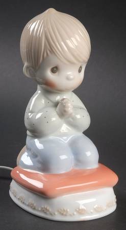 Precious Moments Night Lights O Worship The Lord-Boy Praying - Boxed