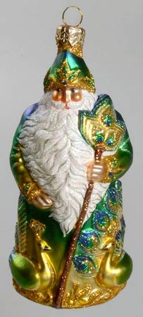 2000 Patricia Breen Ornament Peacock Santa - No Box