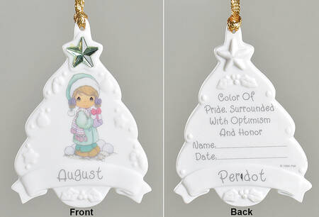 Birthstone Ornaments August - No Box