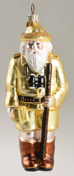 1999 Christmas Ornaments Santa With Binoculars-Africa - No Box