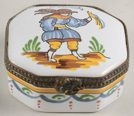Limoges Boxes By Pierre Deux Man With A Bird - No Box